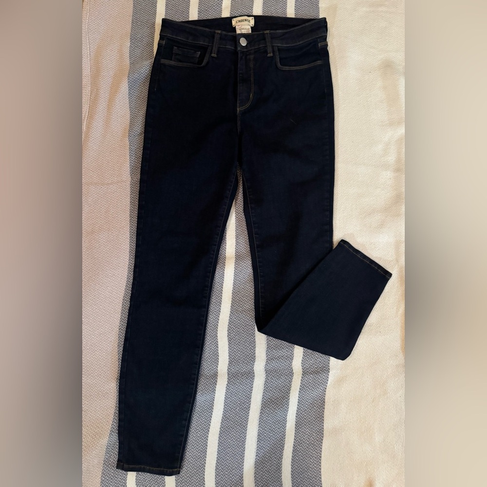 L'AGENCE Dark Blue Skinny Jeans